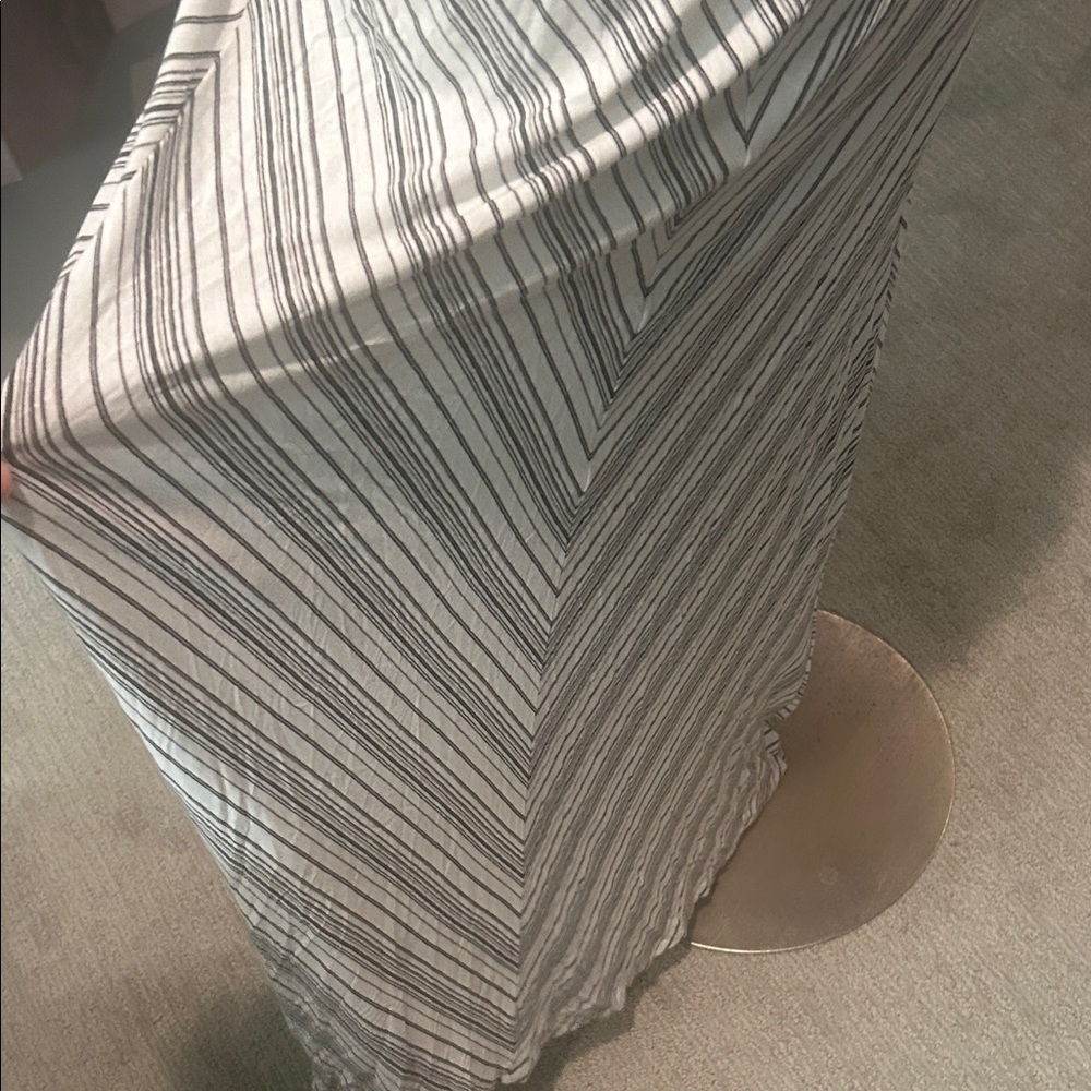 Red Haute Designer Black and White Chevron Maxi Dress sz Large - Picture 4 of 7